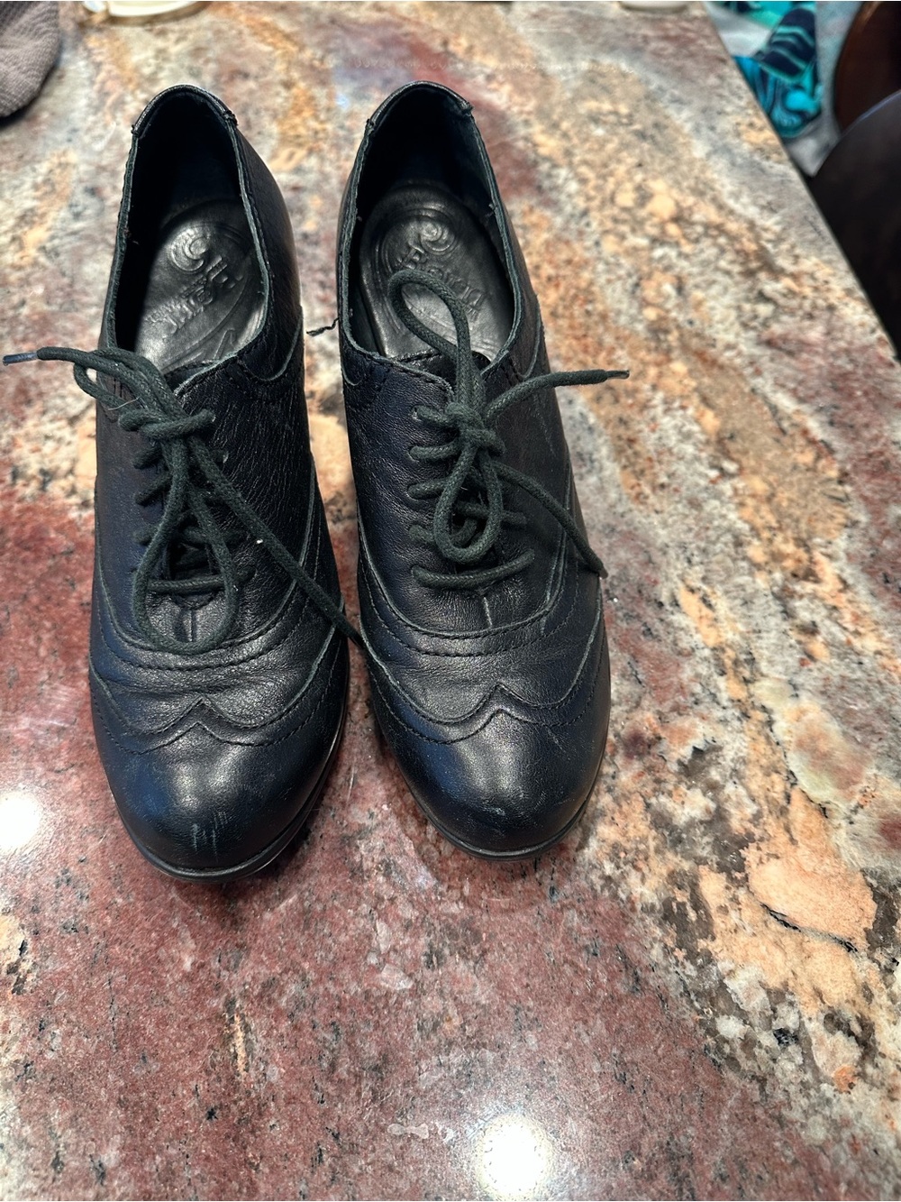 Born Black Leather Oxfords